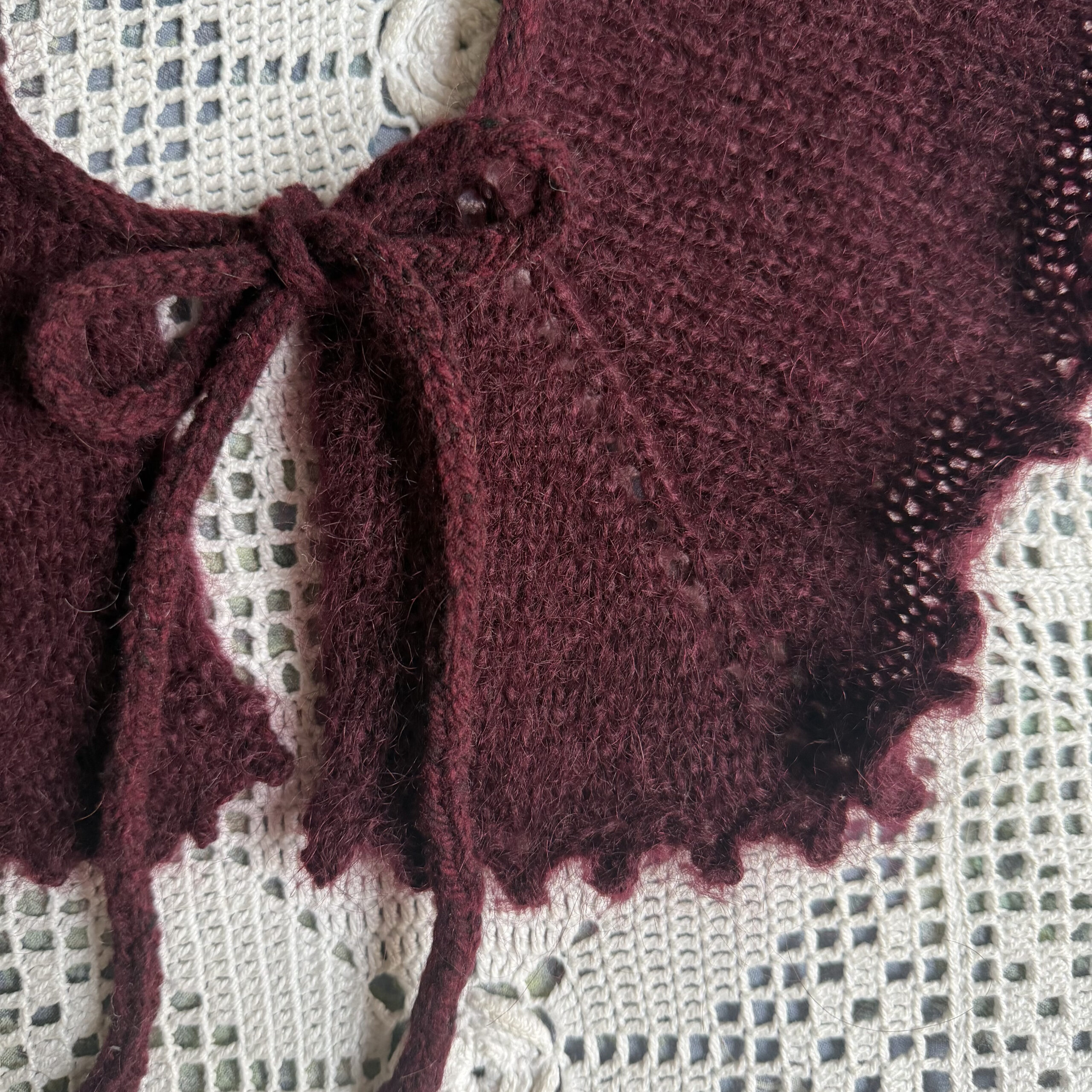 Il Colletto marchigiano burgundy mohair - Image 2